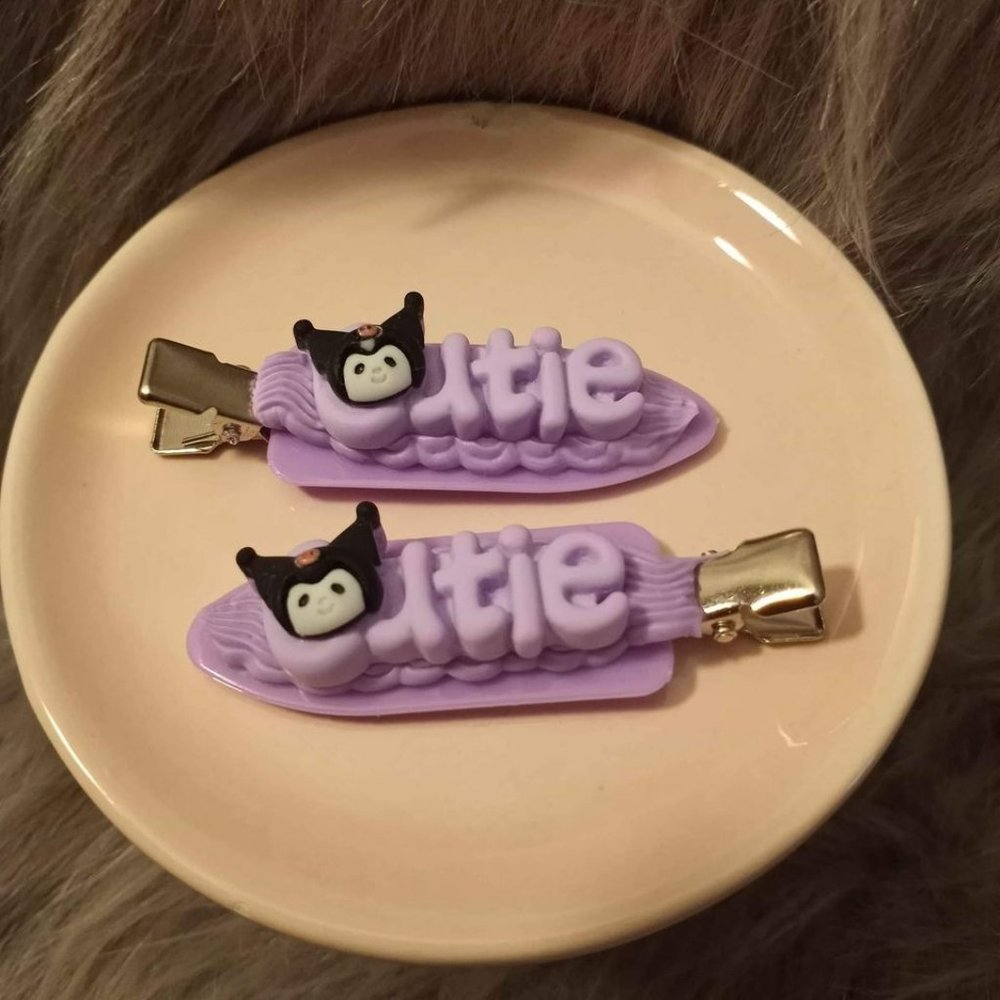 NEW Handmade Cutie Kuromi Hair Clips Hair Pins